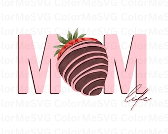 Strawberry Mom Life SVG | INSTANT DOWNLOAD | Fruit Svg | Diy Mothers Day Gift | Silhouette Files | Tumbler Sublimation File | Cricut File