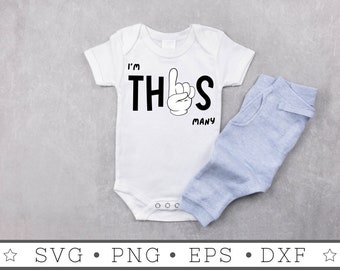 I'm This Many SVG | INSTANT DOWNLOAD | Happy Birthday Svg | Diy Birthday Gift | Silhouette Files | Tumbler Sublimation File | Cricut File