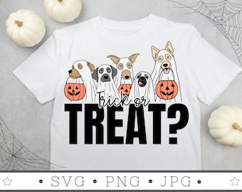 Trick or Treat Dogs SVG | INSTANT DOWNLOAD | Halloween Svg File | Silhouette Cut Files | Spooky Vibes Svg | Halloween Cricut | Fall Svg