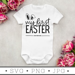 Mein erstes Ostern SVG | SOFORTIGER DOWNLOAD | Ostern-Svg-Datei | Silhouette Schnittdateien | Osterhase Dekor | Ostern Cricut | Frühlingssvg