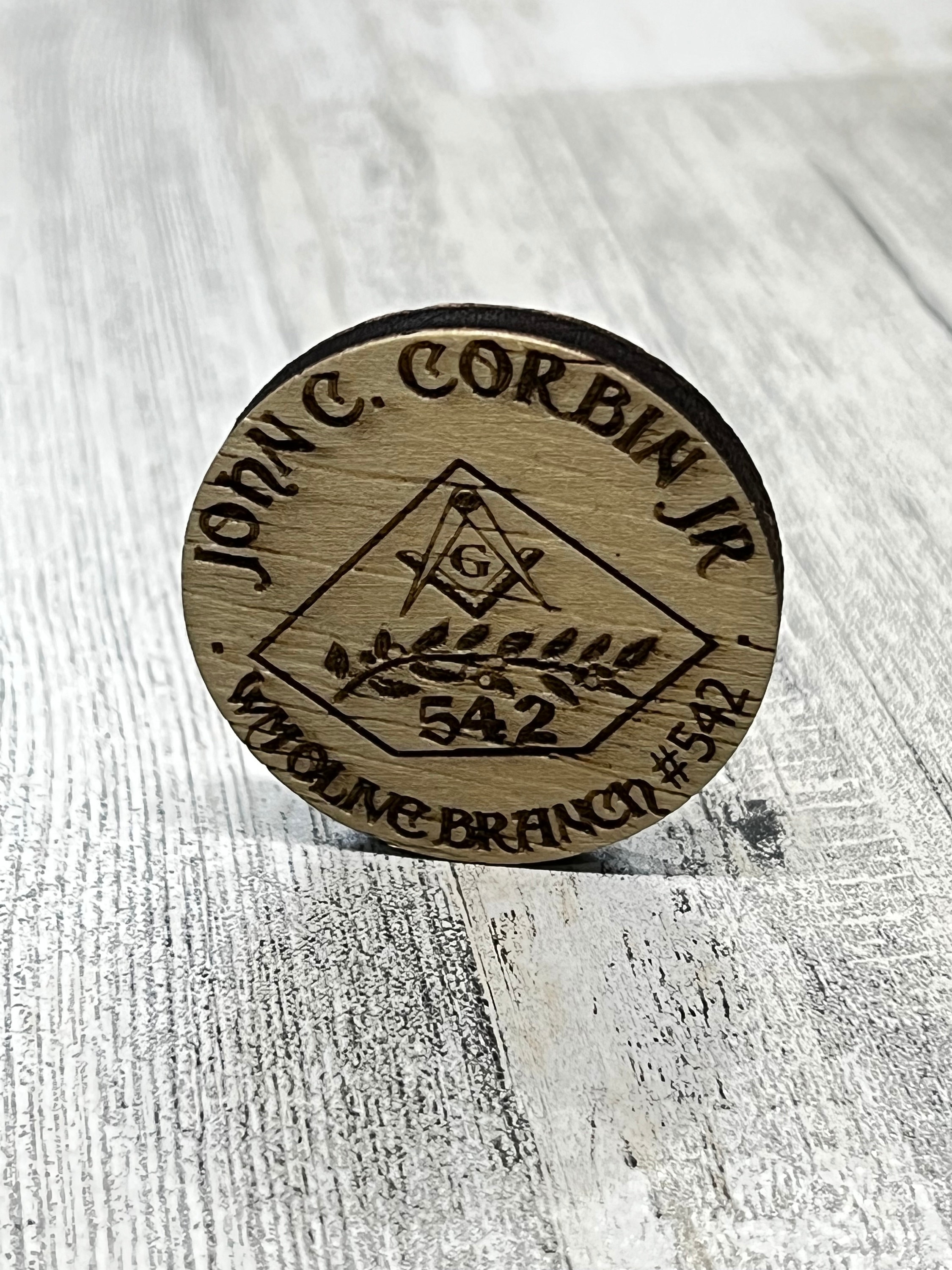 Laser Engraved Custom Challenge Coin, Engraved Wood Military Challenge ...