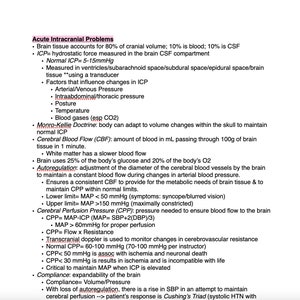 Acute Intracranial Problems