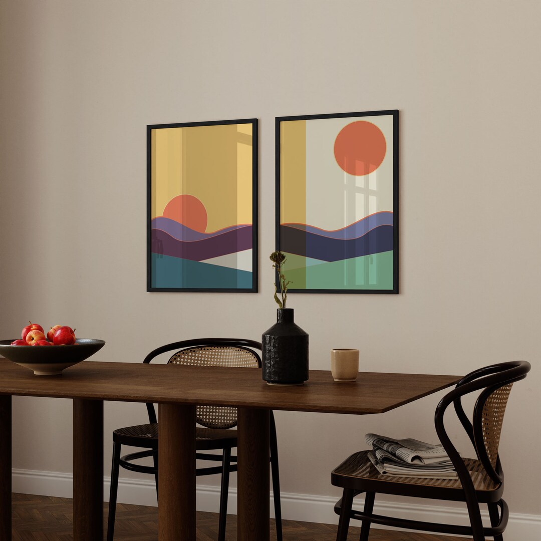 Haus And Huesmid Century Modern Wall Art Set Of 6 | Desertcart