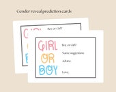 Gender reveal prediction cards, Gender reveal games printable, baby predictions, Gender reveal games cards, Boy or girl gender reveal