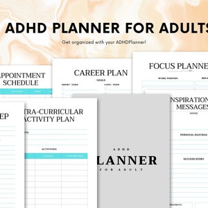 ADHD Printable Digital Planner For Adult | Checklist Productivity Life Planner | Task Tracker | Daily Routine | Printable planner