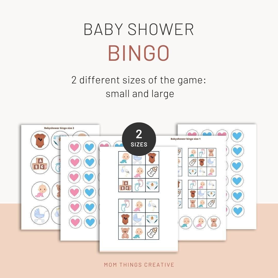 Baby Shower Bingo Printable, Printable Baby Bingo Game, Printable Baby