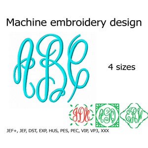 Monogram Embroidery designs decor Font Machine Embroidery File