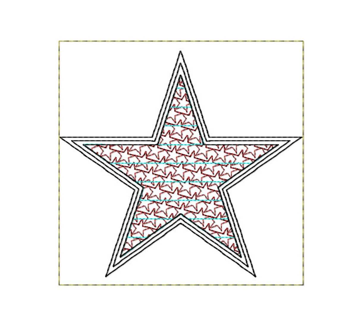 Machine Embroidery Design Star Embroidery Pattern Application Cutwork ...