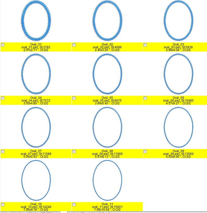 Frame Rope Square Oval Circle Rectangle Machine Embroidery Design File ...
