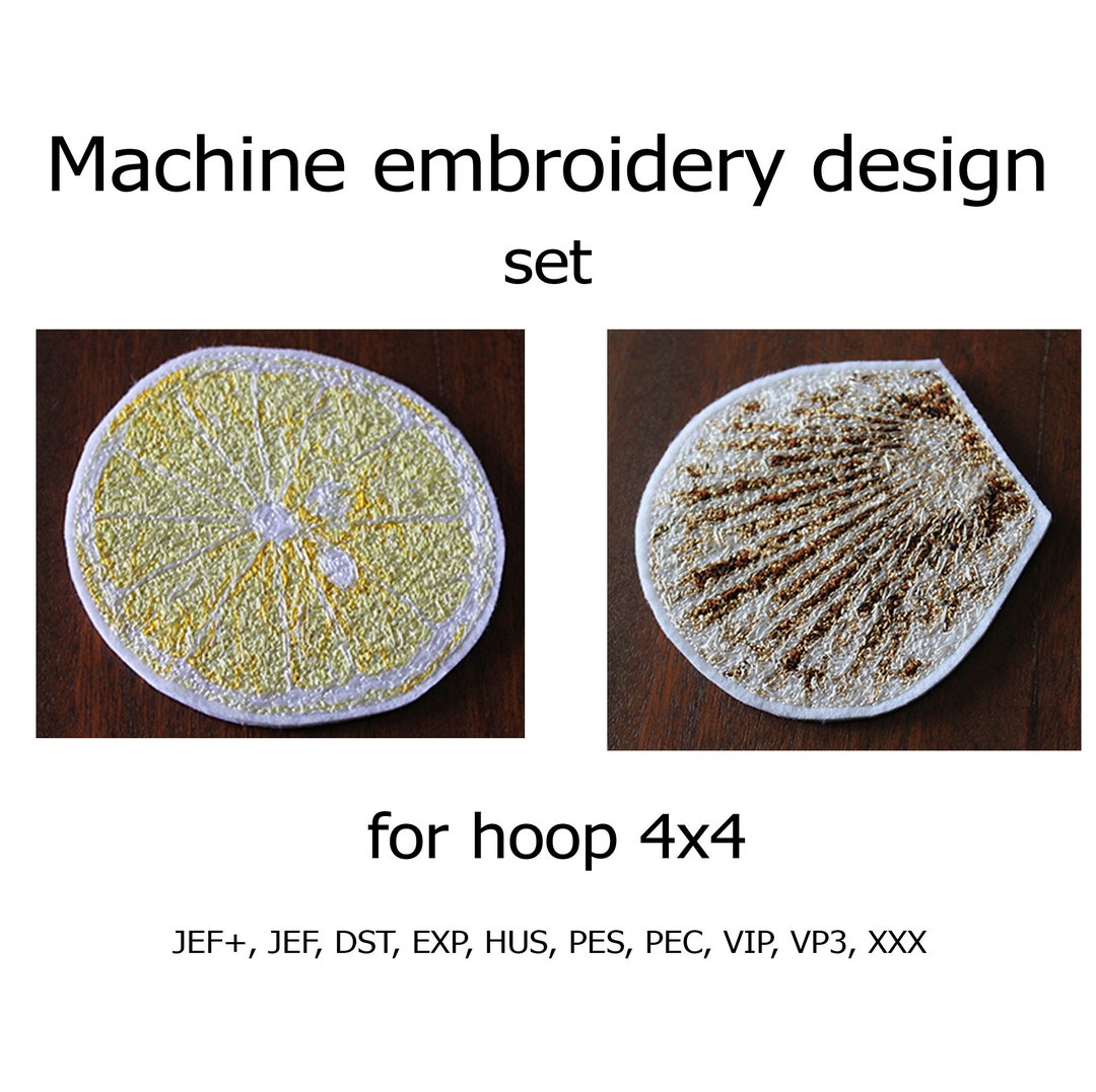 Mug Rug in the Hoop Embroidery Design Coasters ITH Project for Hoop 4x4 ...