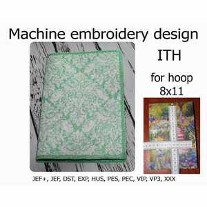 In the Hoop Cover for Book Machine embroidery design  ITH project for hoop 8x11