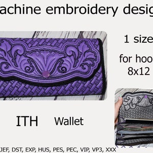 Carteira In the Hoop bordado com bolsa ITH, capa de telefone, Clutch, bolsinha. Projeto carteira ITH para aro 8x12