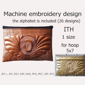 In the Hoop bag Machine embroidery design Letter ITH project for hoops 5x7
