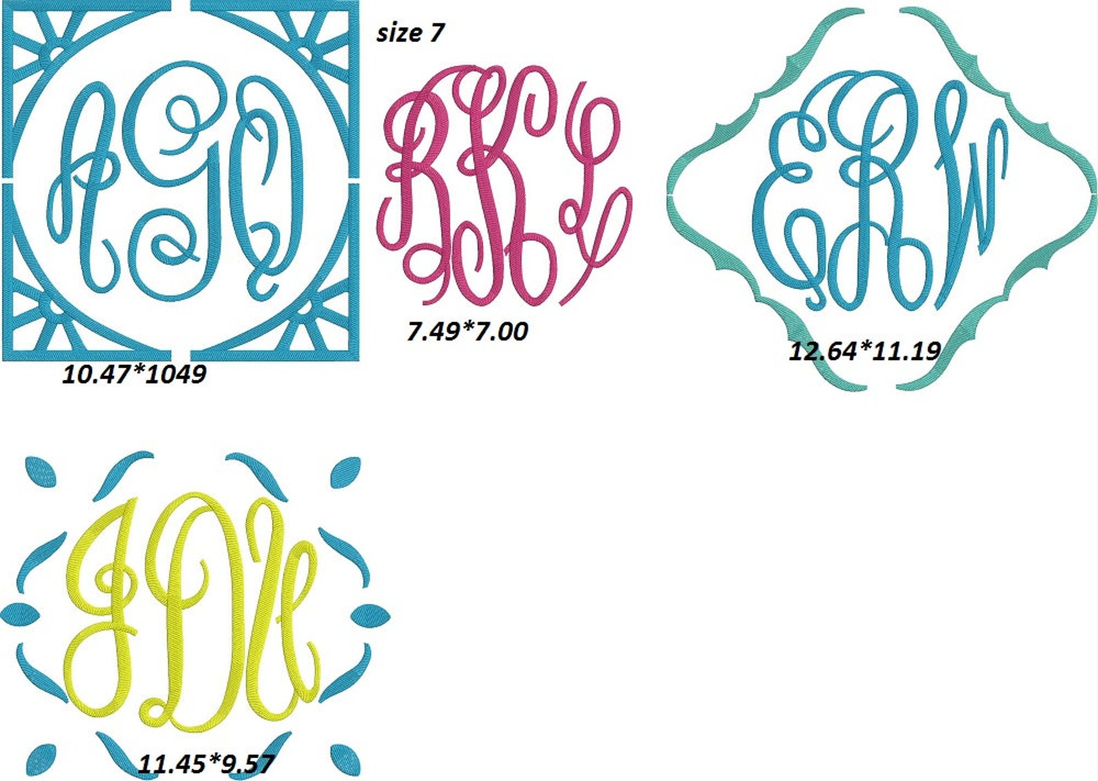 Monogram Embroidery Designs Decor Font Machine Embroidery File - Etsy