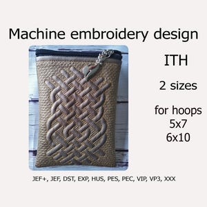 In the Hoop bag Machine embroidery design  ITH projects For Hoops 5x7 6x10