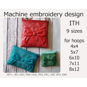 In the Hoop Bow Stickmaschine ITH Projekte For Hoops 4x4 5x7 6x10 7x11 8x12