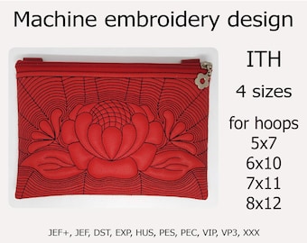 ITH bag embroidery designs  In The Hoop  crossbody bag ITH project For Hoops 5x7 6x10 7x11 8x12