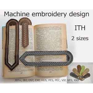 Bookmark embroidery pattern In the hoop embroidery designs bookmarks Machine embroidery design ITH For 4x4 5x7 5.5x8