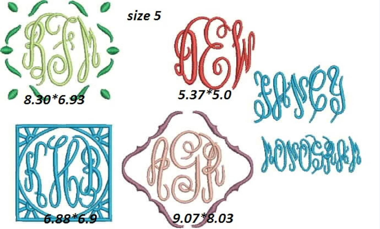 Monogram Embroidery Designs Decor Font Machine Embroidery File - Etsy
