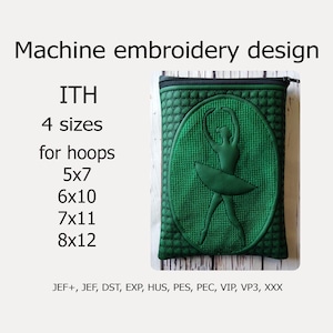 In der Hoop bag Maschinenstickerei Mädchen Ballerina ITH Projekt