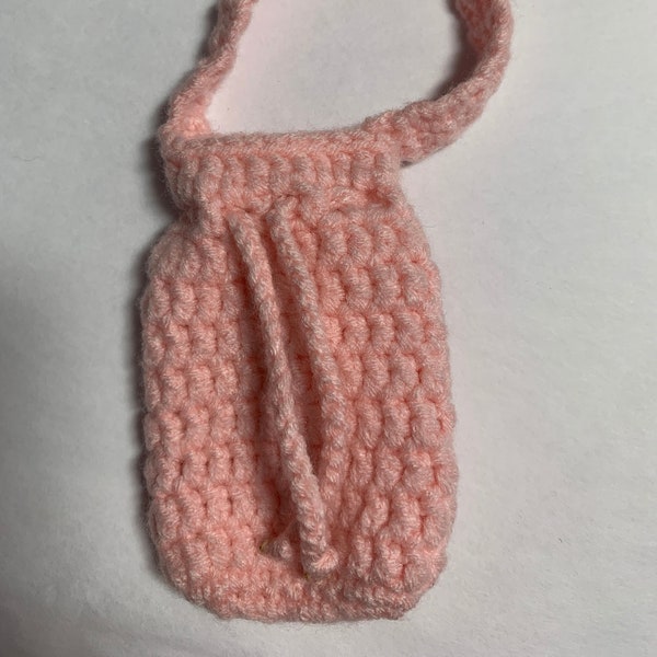 Crochet Coin Bag - Mini Coin Backpack - Apple AirPods Holder - Pink, Blue, Red, White Available