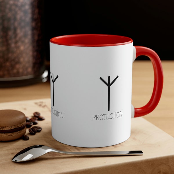 PROTECTION' ELK RUNE accent Coffee Mug, 11oz