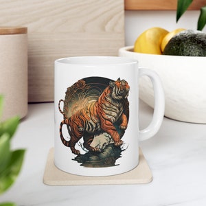 THE TIGER Chinese Astrology Ceramic Mug 11oz