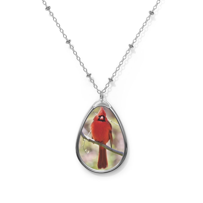 Red Cardinal Necklace Cardinal Bird Pendant Bird Jewelry Etsy