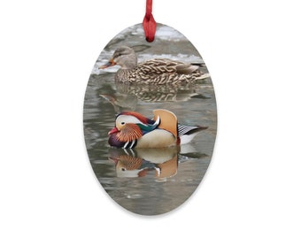 Mandarin Duck Hanging Decoration | Mandarin Duck Magnet | Duck Wood Ornament | Duck Home Decor | Duck Lover Gift | Mandarin Duck Photo