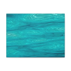 Abstract Turquoise Water Wall Art | Modern Ocean Canvas Print | Minimalist Coastal Poster | Blue Aquatic Photography Decor | Tropical Photo