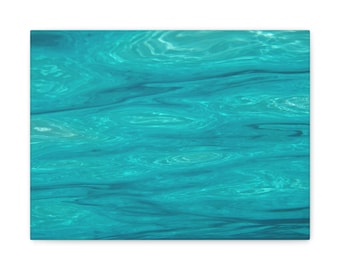 Abstract Turquoise Water Wall Art | Modern Ocean Canvas Print | Minimalist Coastal Poster | Blue Aquatic Photography Decor | Tropical Photo