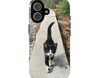 Kitten iPhone 16 Case | Tuxedo Cat iPhone 16 Pro Case | Black and White Cat iPhone Case | Cute Kitten Phone Case | Kitten iPhone Cover