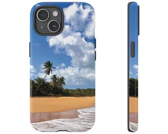Funda de playa para iPhone 16/15 / Funda de playa tropical para iPhone / Funda con temática natural / Funda con arte fotográfico costero / Funda estética para iPhone 15/16