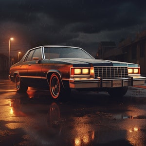 Chevrolet Impala Sticker Decal| impala car sticker| Chevy Impala in a night setting