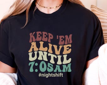 Night Shift Tech Comfort Colors Shirt, Funny STNA Night Shift T-shirt, Night Shift Nurse Gift, Night Shift CNA, Team Night Shift Long Sleeve