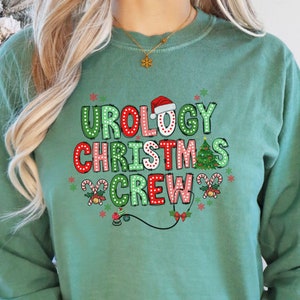 Urology Shirt Christmas, Urology Nurse Comfort Colors Christmas Shirt, Urology Crew Holiday Apparel, Urology Christmas Long Sleeve Tee