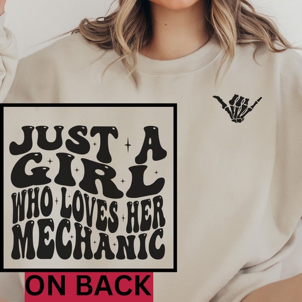 Mechanic Wife Crewneck, Funny Mechanics Girlfriend Gift, Wifey Hoodie, Gift for Blue Collar Wife, Mechanic Fiancee Long Sleeve Tee