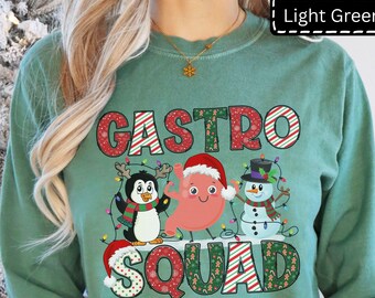 Gastro Squad Christmas Shirt, Christmas Endoscopy Nurse Comfort Colors Sweatshirt, Gastro Crew Holiday Apparel