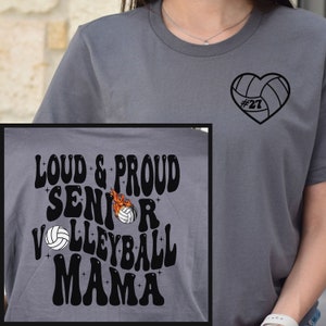 Senior Volleyball Mom shirt, Custom 2024 Senior Mom Crewneck, 2024 Senior Volleyball Mom Hoodie, Senior Mom Gift, Senior Volleyball Nana Tee