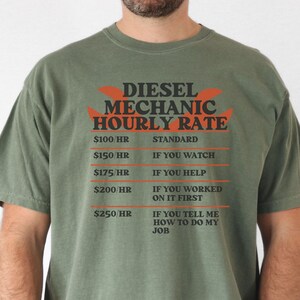 Diesel Mechanic Shirts, Funny Diesel Mechanic Comfort Colors Shirt, Diesel Mechanic Gift, Fathers Day Gift for Diesel Mechanic Long Sleeve