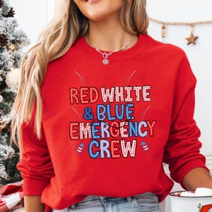 ED Nurse 4th of July Tshirt, ER Nurse 4th of July Long Sleeve Tee, Emergency Department Labor Day T-shirt, Emergency Memorial Day Tee