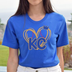 KC Tank Top, Kansas City Game Day Vneck Tee, KC Baseball Tank Top, Kansas City Baseball T-shirt, KC Baseball Fan Gift, Royal Blue Tank Top