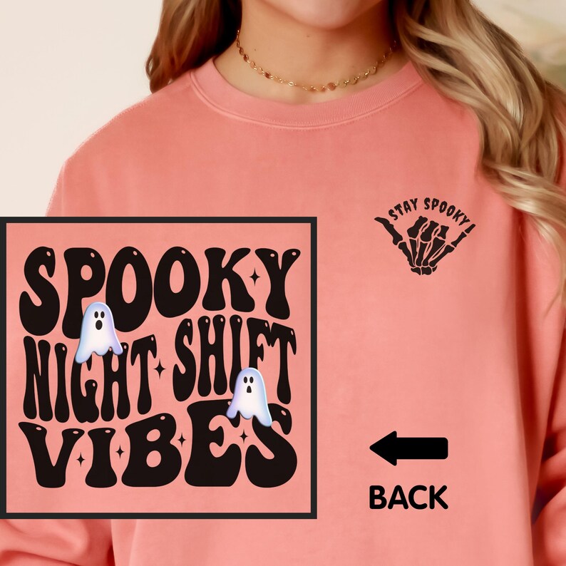 Halloween Night Shift Crew Shirt, Night Shift Squad Halloween Sweatshirt, Halloween CNA Night Shift Long Sleeve, Halloween Night Shift Nurse