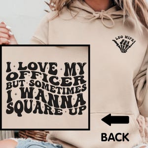 Police Wife Sweatshirt, Police Girlfriend Shirt, Police Officers Wife Long Sleeve Tee, Custom Cop Wife Hoodie, Future Police Wife Gift