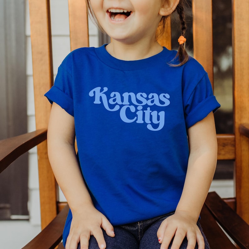 Trendy Kansas City Baseball Youth T-shirt, Unique KC Baseball Kids T shirt, Kansas City Baseball Toddler Tee, KC Baseball Baby Bodysuit