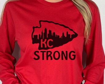 KC Strong Shirt Women, Kansas City Support Sweatshirt, Pray for KC Stong Long Sleeve Tee, Kansas City Football Hoodie, KC Support T-shirt