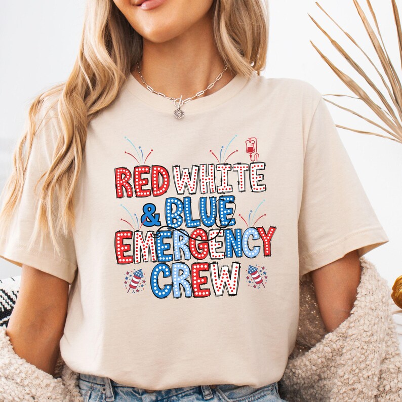 ED Nurse 4th of July Tshirt, ER Nurse 4th of July Long Sleeve Tee, Emergency Department Labor Day T-shirt, Emergency Memorial Day Tee