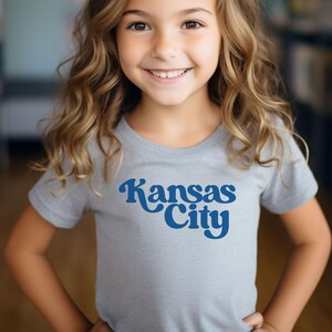 Trendy Kansas City Baseball Youth T-shirt, Unique KC Baseball Kids T shirt, Kansas City Baseball Toddler Tee, KC Baseball Baby Bodysuit