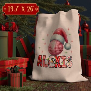 Customized Santa Sack, Girl Santa Sack, Large Santa Sack, Personalized Santa Sack, Personalized Christmas Gift Sack, Christmas Name Sack