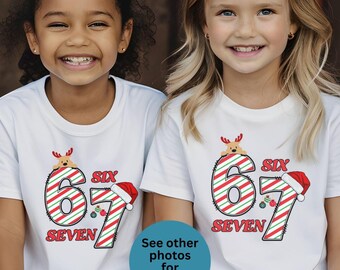 Kids 67 Meme Sweatshirt, Funny Viral 67 Holiday Apparel